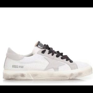Golden Goose May Sneakers White Glitter SIZE 37